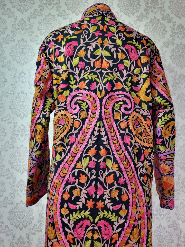 Buy Ankle length Embroidery Jacket, Kashmiri Boho jacket with