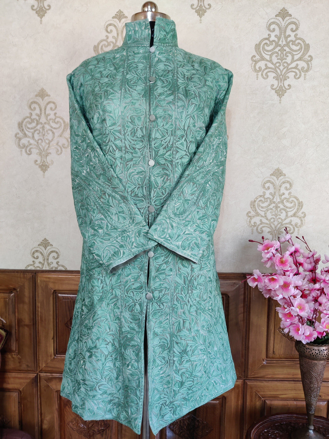 Buy Long Jama Coat With Heavy Kashmiri Embroidery at best price