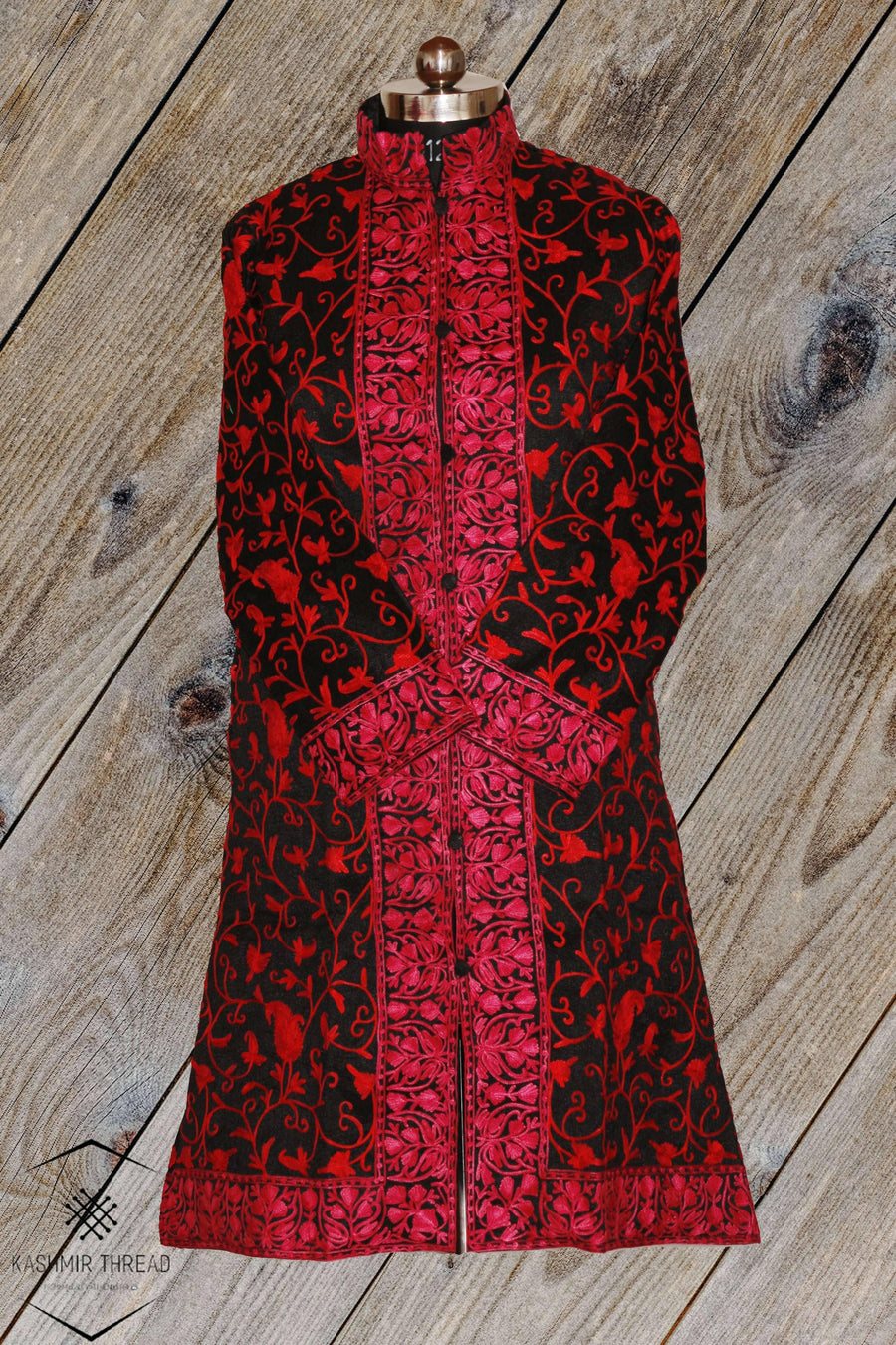 Red Kashmiri Long Coat
