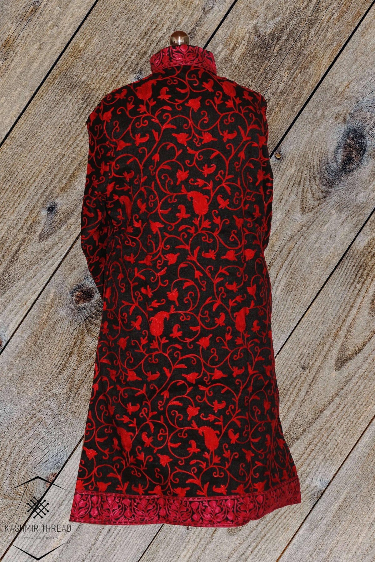 Red Kashmiri Long Coat