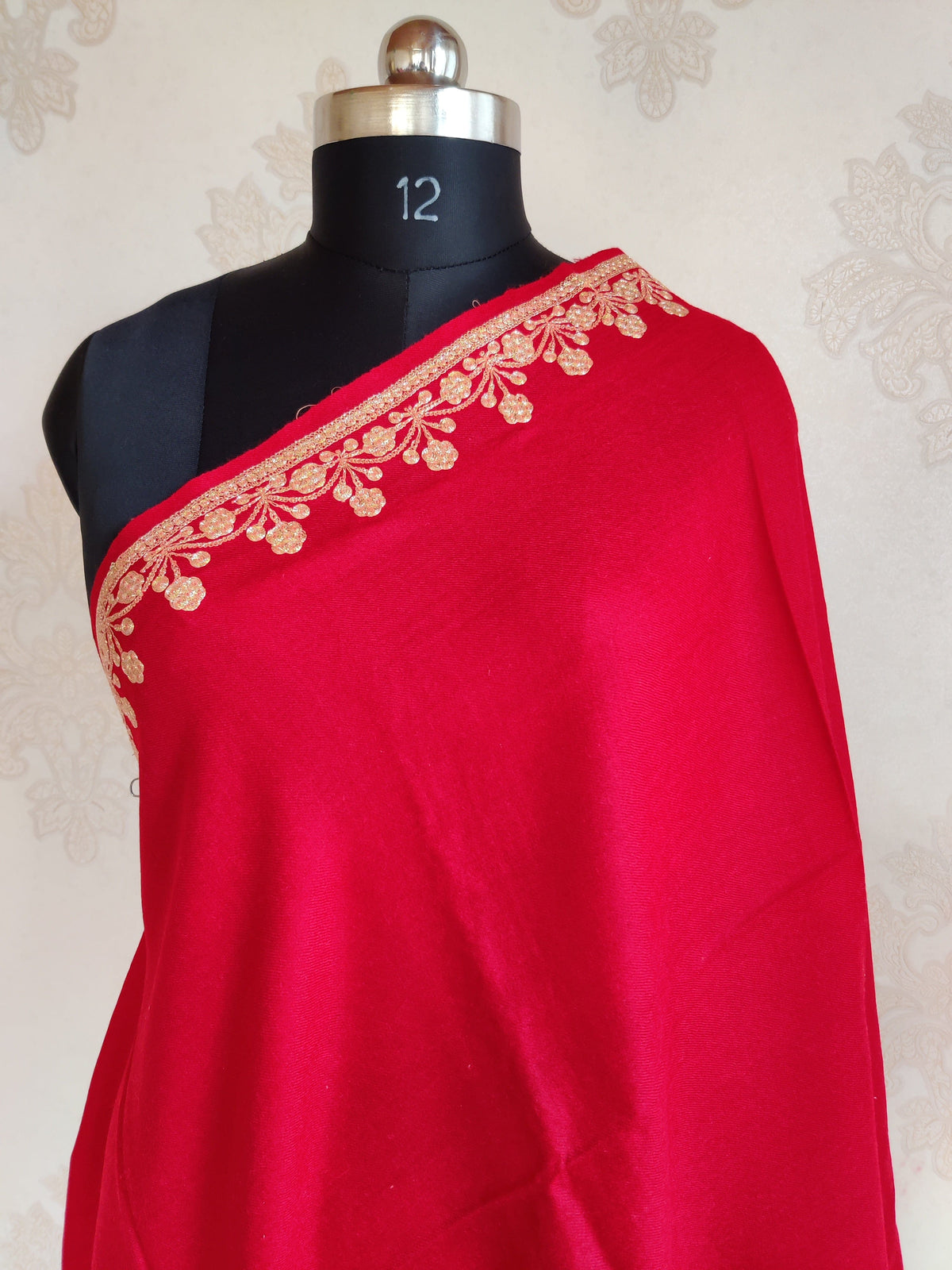 Pure Woolen Kashmiri Embroidery Stole with Tilla Embroidery Kashmiri Stoles KashmKari