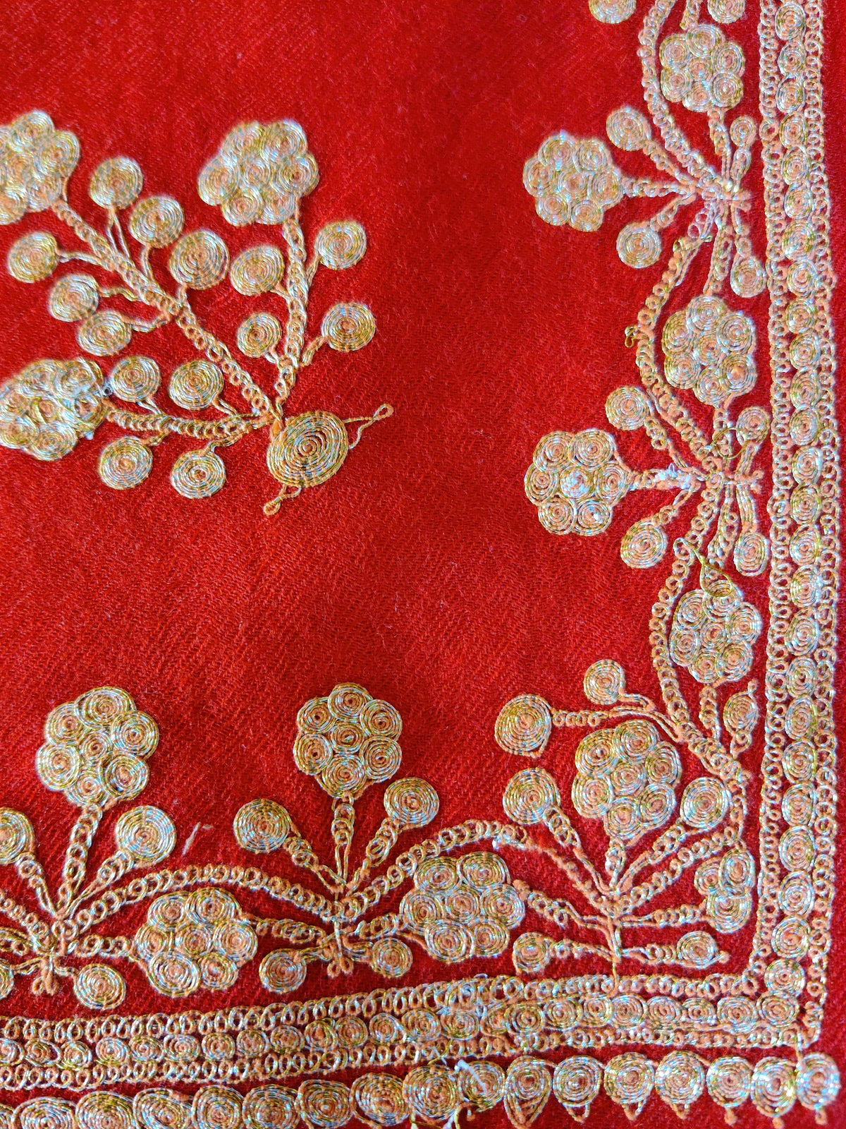 Pure Woolen Kashmiri Embroidery Stole with Tilla Embroidery Kashmiri Stoles KashmKari