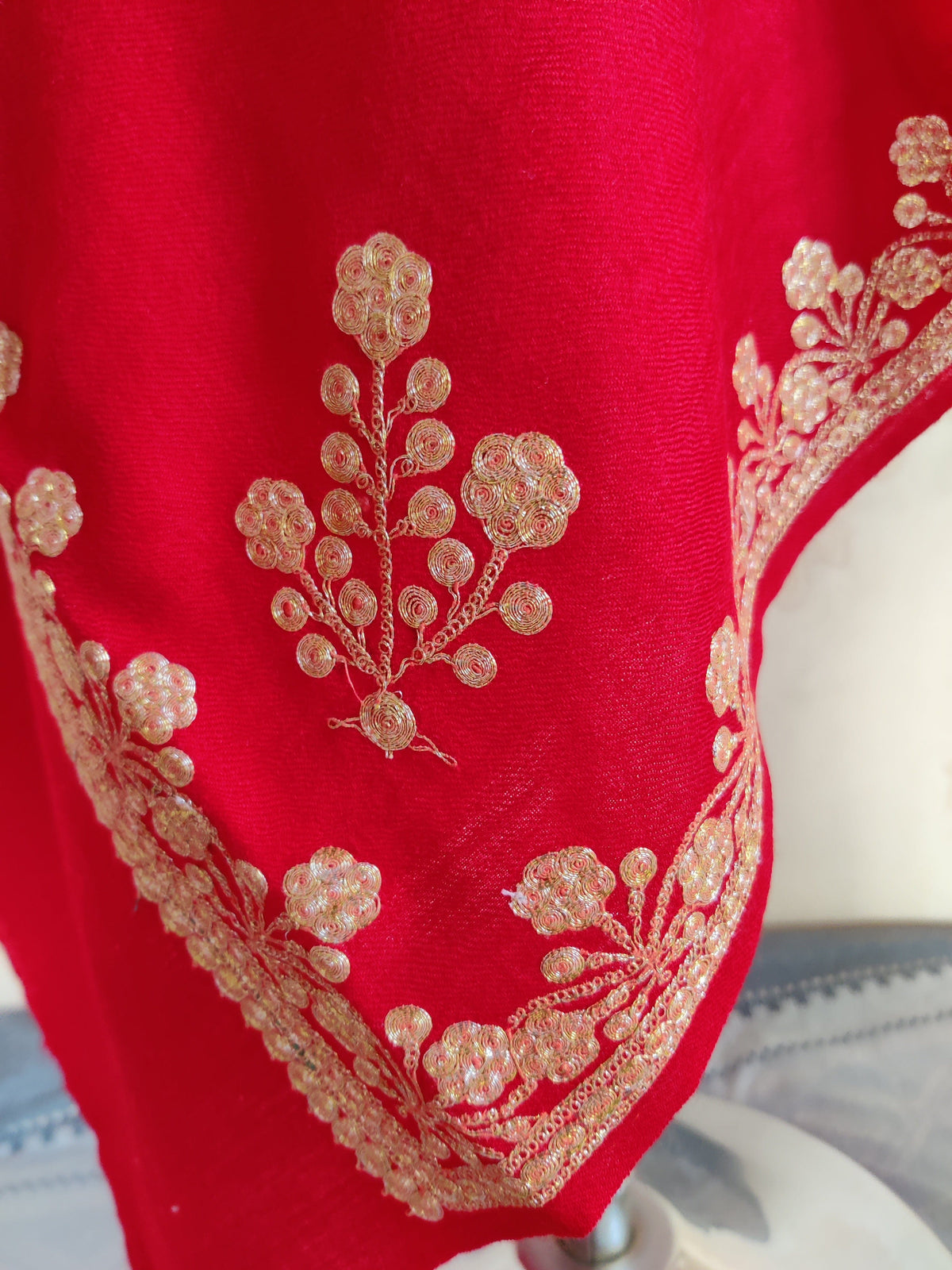 Pure Woolen Kashmiri Embroidery Stole with Tilla Embroidery Kashmiri Stoles KashmKari
