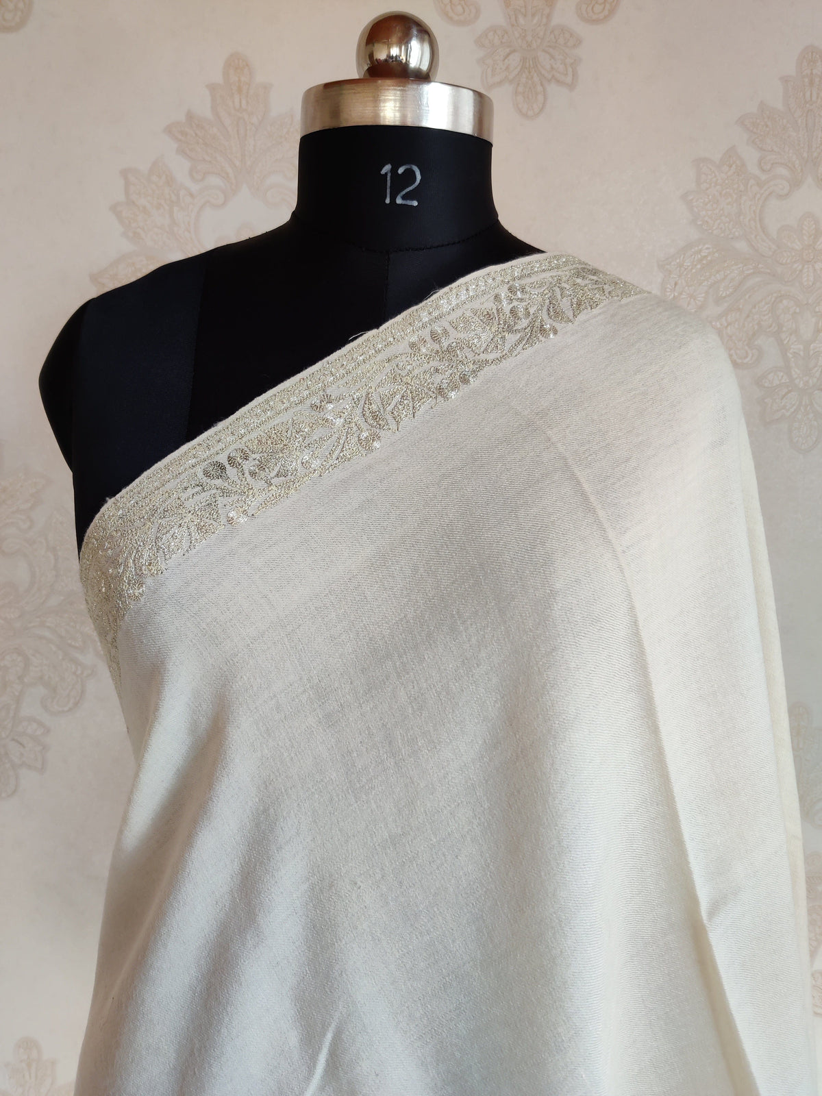 Pure Woolen Kashmiri Embroidery Stole with Tilla Embroidery Kashmiri Stoles KashmKari