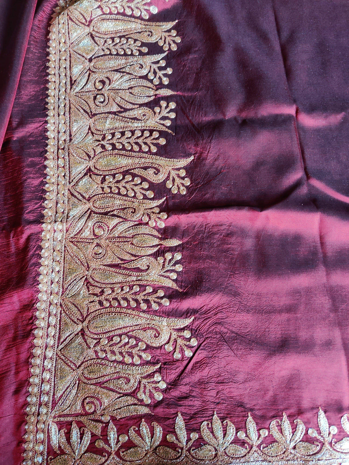 Kashmir Thread Summer Suit Pure Silk Kashmiri Suit Three-Piece With Tilla Embroidery