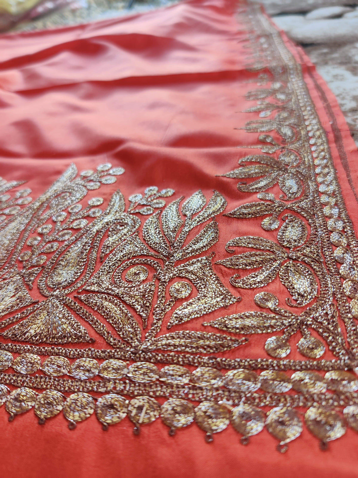 Kashmir Thread Summer Suit Pure Silk Kashmiri Suit Three-Piece With Tilla Embroidery