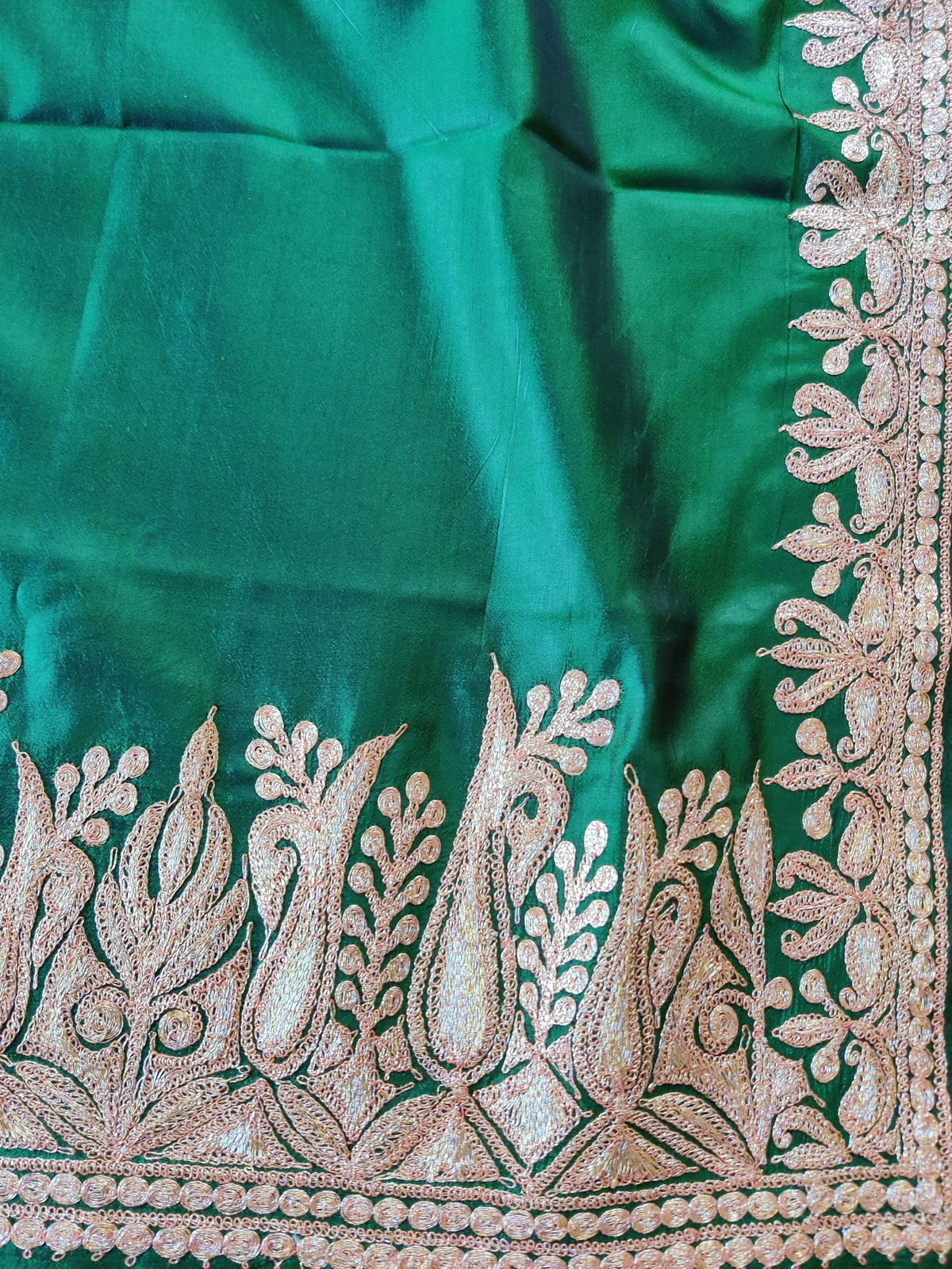 Kashmir Thread Summer Suit Pure Silk Kashmiri Suit Three-Piece With Tilla Embroidery