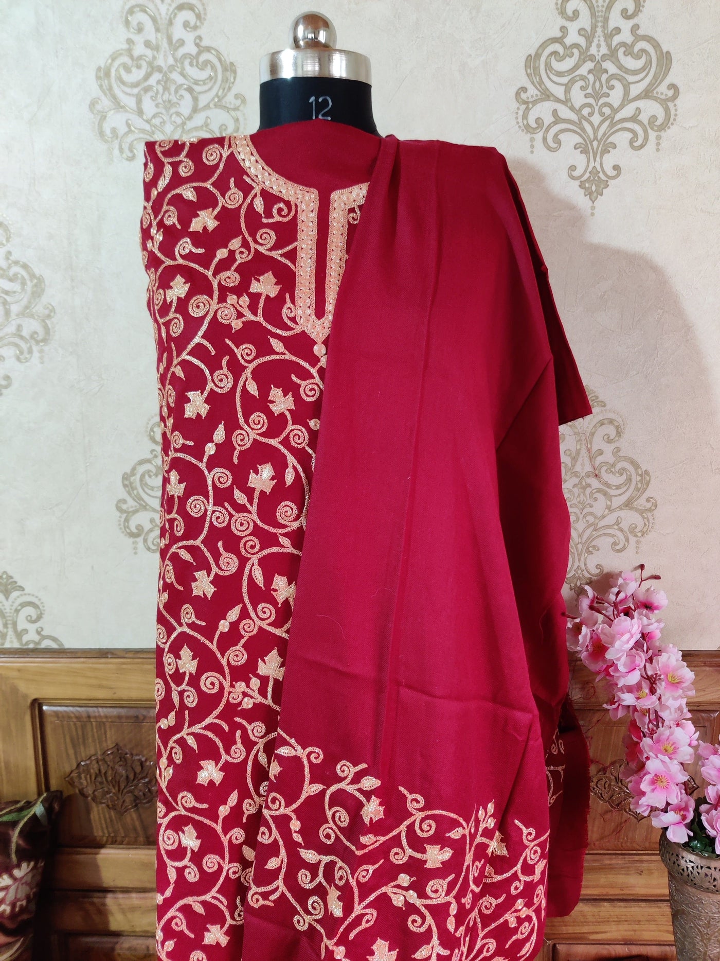 Aari Work Fused With Cut Daana Work Kashmiri Suit, Salwar Kameez, Kashmiri  Embroidery Suit, Luxury Wedding Indian Suit,designer Salwar Suit - Etsy